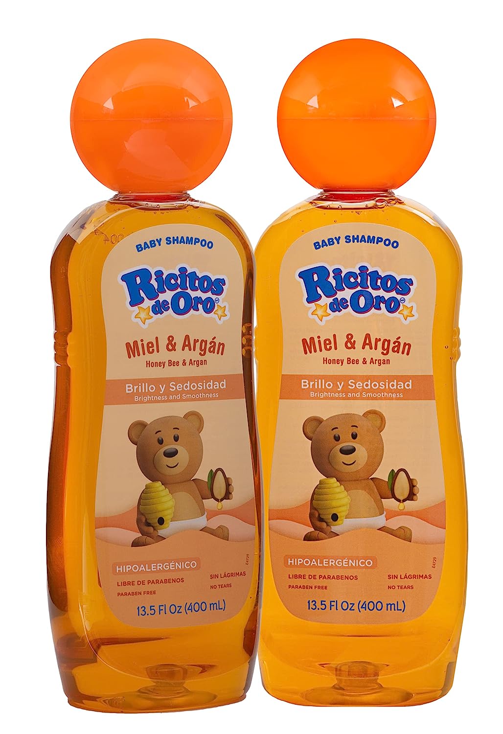 Ricitos de Oro, Baby Shampoo Cleansing and Lightening Baby Shampoo with Chamomile, Paraben Free, Hypoallergenic 2-Pack of 13.5 FL Oz Each, 2 Bottles - Image 1